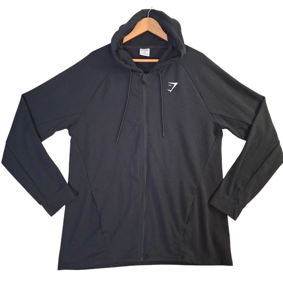 Gymshark Other - Gymshark Mens XXL Black Full Zip Hoodie Athletic Training Sweatshirt A1A1H
